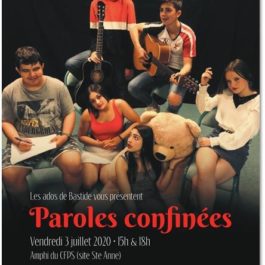 « Paroles confinées » un film de l’unité Bastide de Mont de Marsan « Paroles confinées » un film de l’unité Bastide de Mont de Marsan